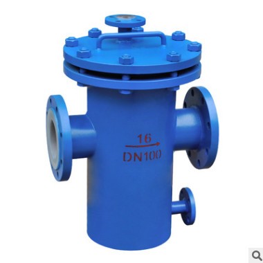 [聯(lián)科閥門]襯氟籃式過濾器（SBL-F46）法蘭機(jī)械多介質(zhì)碳鋼過濾器